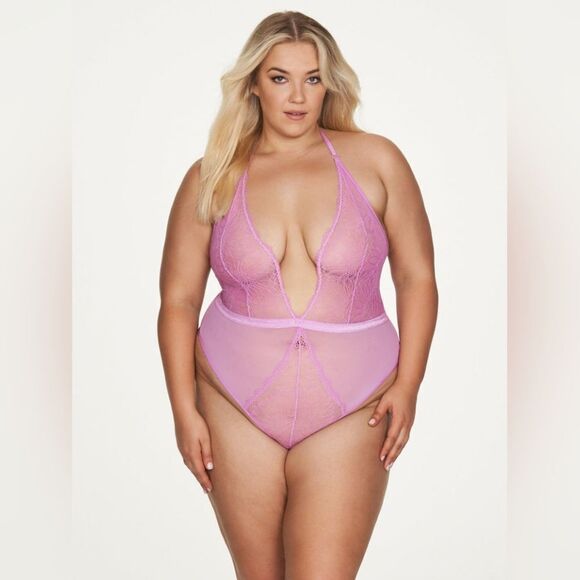 Frederick's Saffron Floral Lace Teddy - Picture 3 of 6